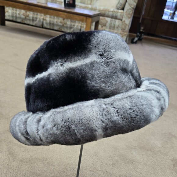 Chinchilla Rex Fur Brim Hat